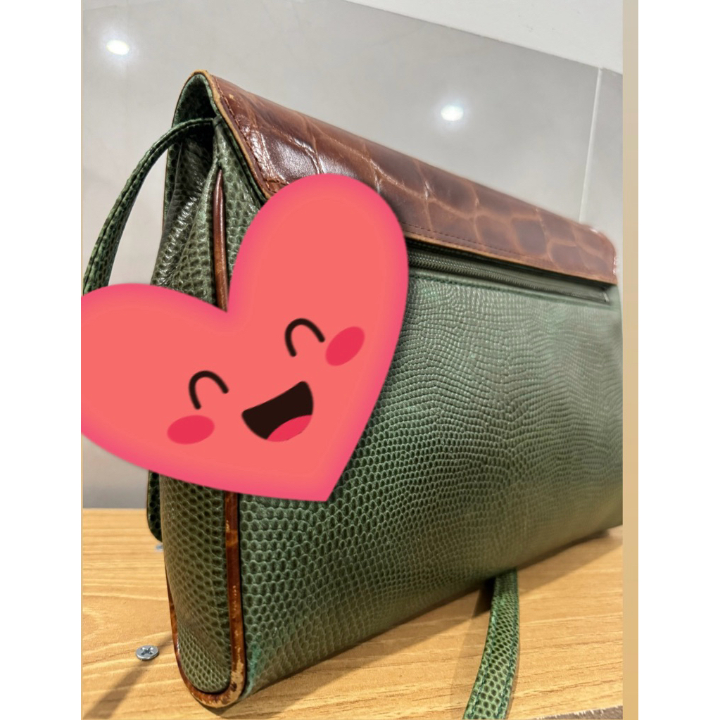 Túi xách da kỳ nhông phối da bò