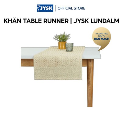 Khăn table runner | JYSK LUNDALM | sợi giấy/polyester | màu tự nhiên | R37xD150cm