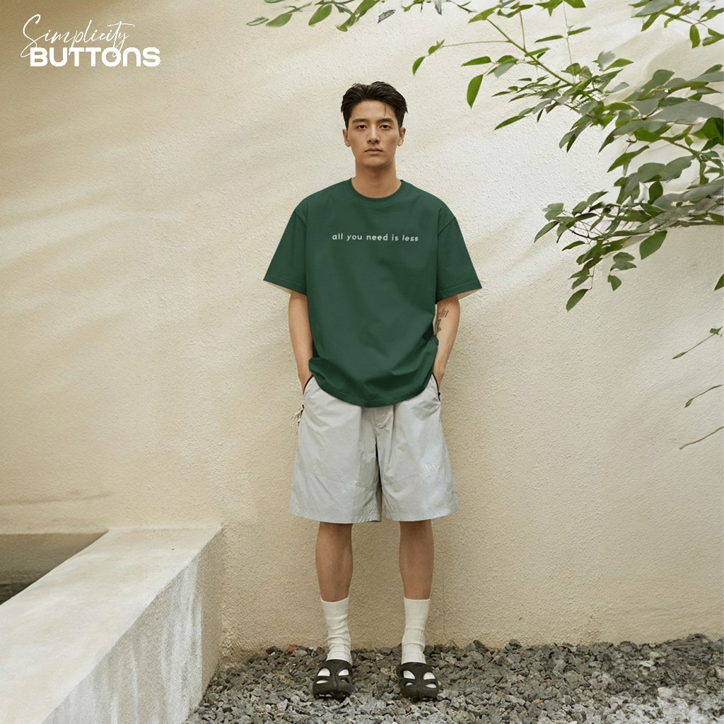 Áo thun form Rộng BUTTONS Cotton 230gsm, Áo thun Oversize Local brand, Áo thun hè