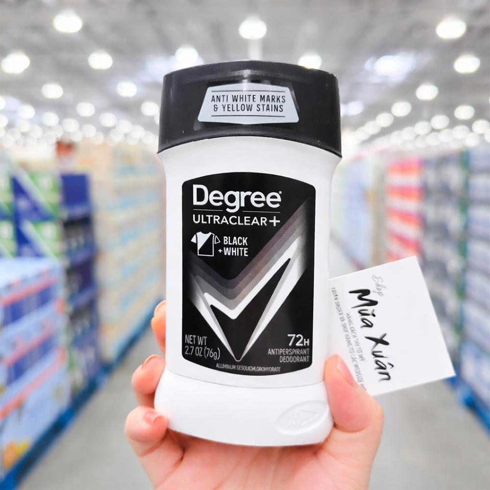 [HÀNG MỸ] Khử mùi Degree Men Ultraclear Black + White, 76g