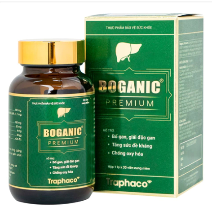 TPBVSK Boganic Premium Traphaco Bổ Gan Giúp Hỗ Trợ Thải Độc Gan Mát Gan, Chống Oxy Hóa 30 Viên/Hộp