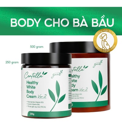 Kem Body CHO BÀ BẦU Dưỡng Trắng Da, Nâng Tone Nhanh Thấm Chiết Xuất Rau Má GUO