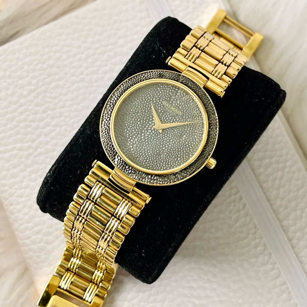 Đồng hồ nữ LUXURY hiệu BALMAIN PARIS vintage bọc vàng 32mm -  Chính hãng, Thuỵ Sỹ [2HAND]