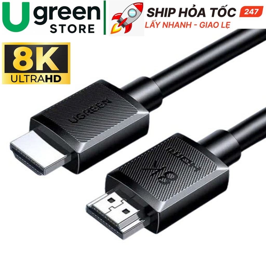 Cáp HDMI 2.1 UGREEN HD175 Hỗ trợ 8K60Hz 4K120Hz, Dây HDMI 2.1 Tốc độ truyền 48Gbps - Chính Hãng