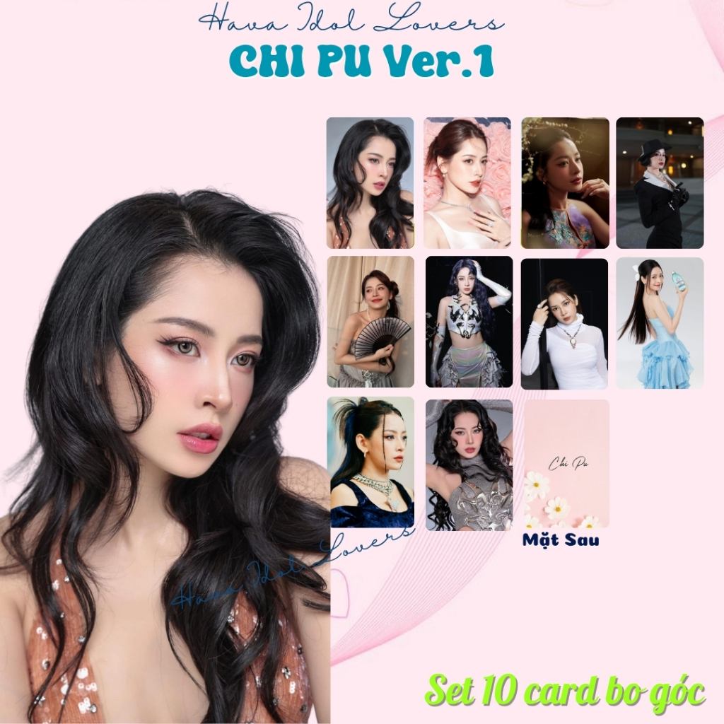 Set 10 Card Bo Góc Idol Chi Pu (Nguyễn Thủy Chi / Tỷ Tỷ Đạp Gió) - Photocard Unoff Tặng Kèm Sleeve