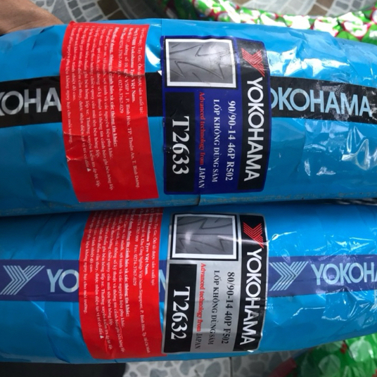 YOKOHAMA 1 cặp lốp xe VISION AIR BLADE VARIO gồm 1 cái 80 90 14 và 1 cái 90 90 14 GIÁ SỈ
