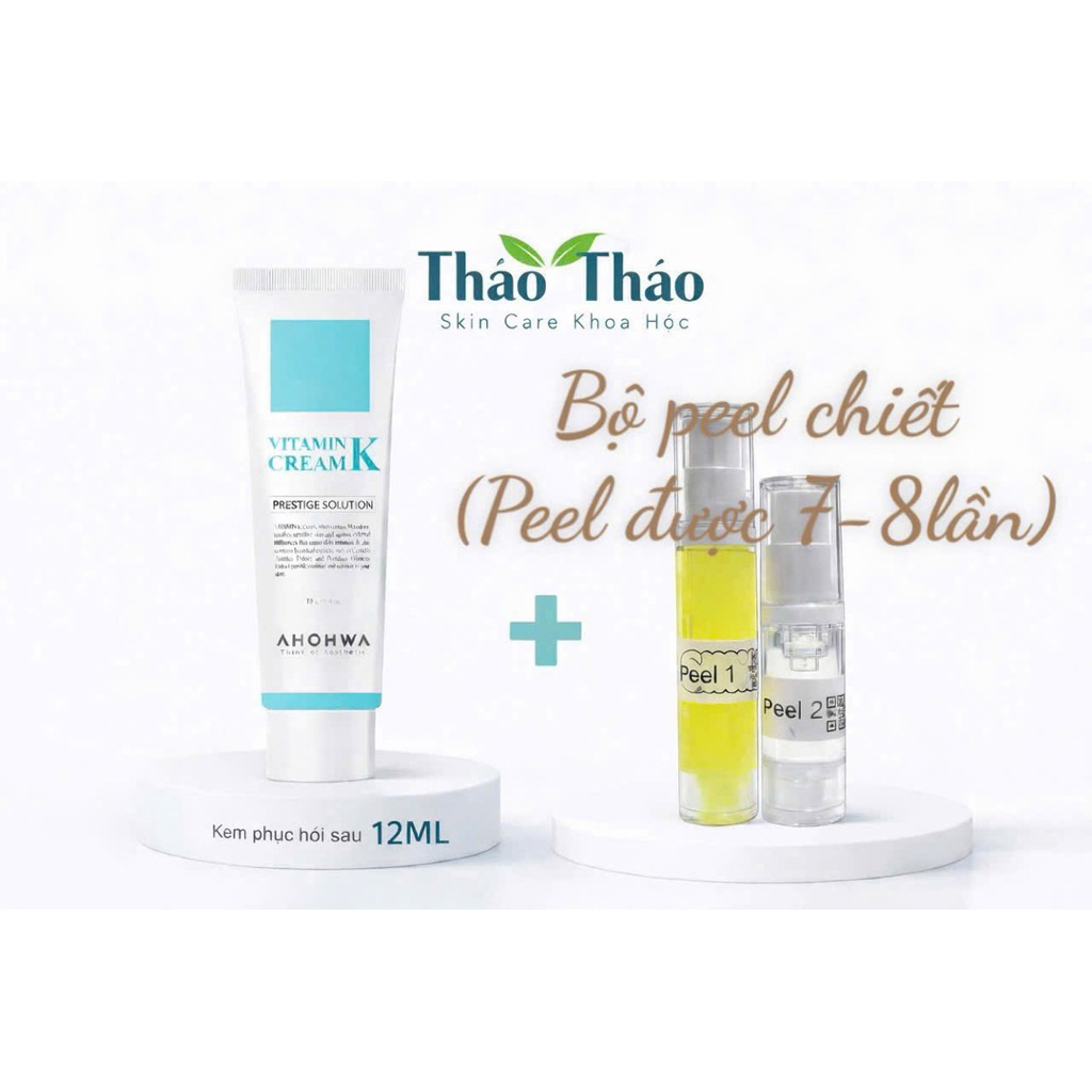 ahohwa vitamin k cream 12g + bộ peel khoa học (chiết)