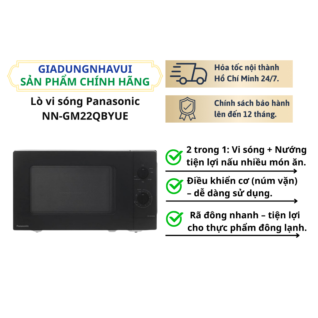 Lò vi sóng Panasonic NN-GM22QBYUE