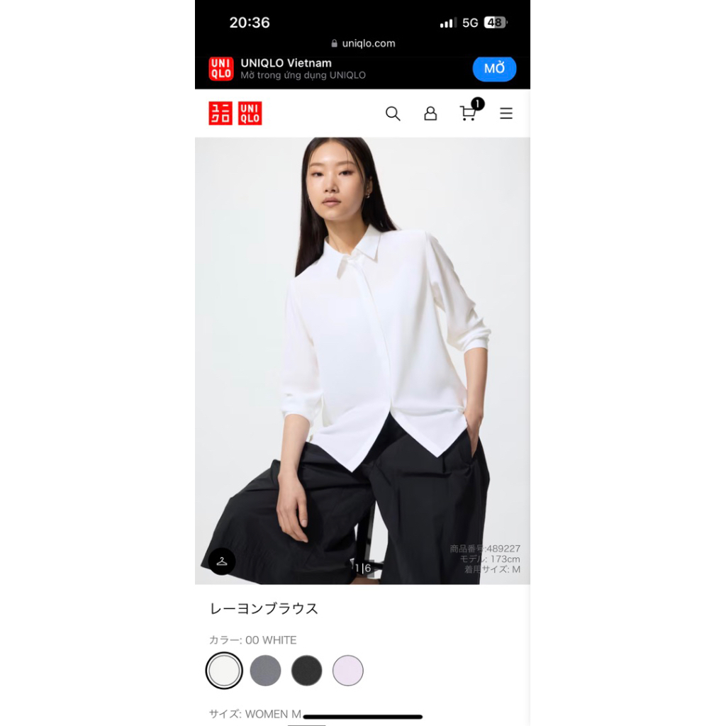 áo sơ mi kiểu vải ryon hàng uniqlo (hàng order)