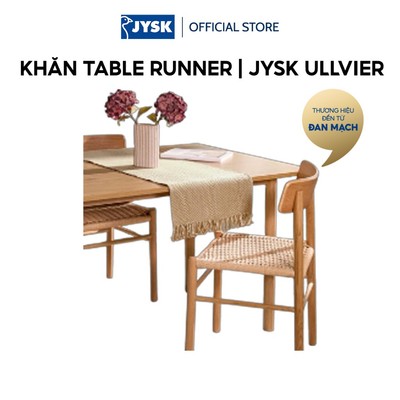 Khăn table runner | JYSK ULLVIER | sợi đay/cotton | màu tự nhiên/be | R38xD150cm