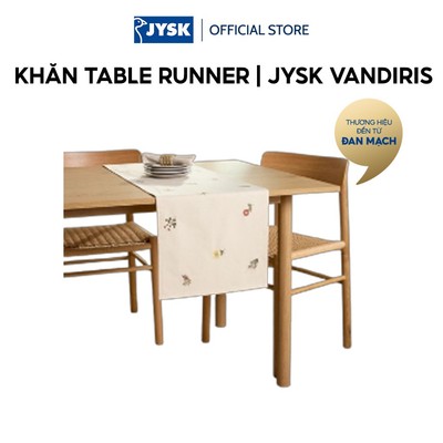 Khăn table runner | JYSK VANDIRIS | cotton | trắng | R37xD150cm