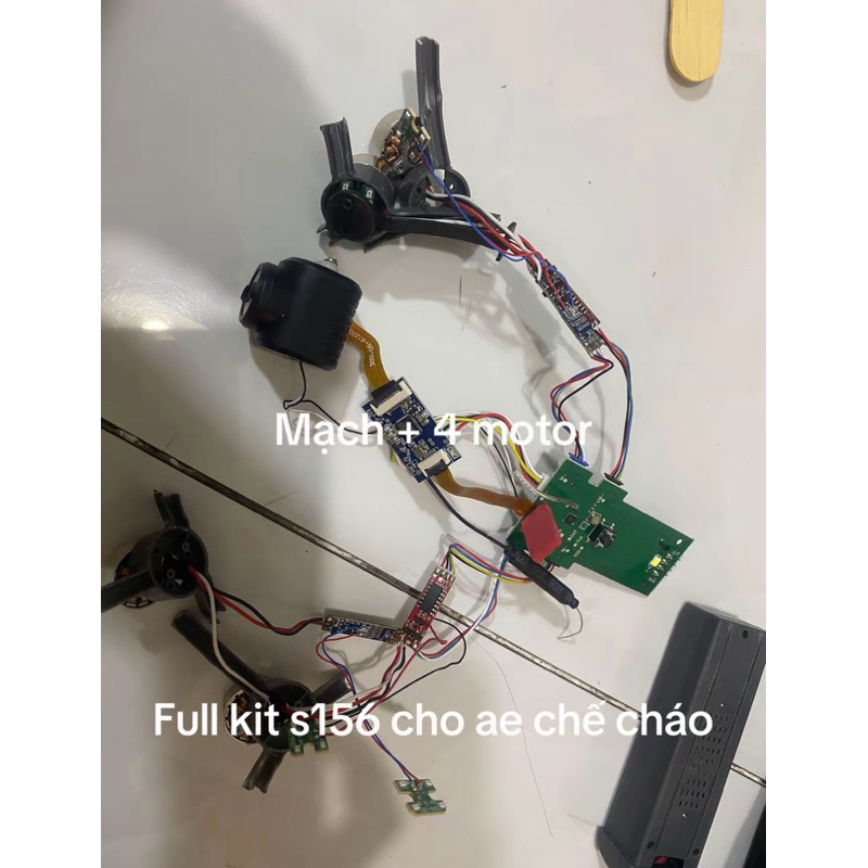 mạch + 4 motor + cam của flycam s156 (LƯU Ý ĐỌC MÔ TẢ TRƯỚC KHI MUA)