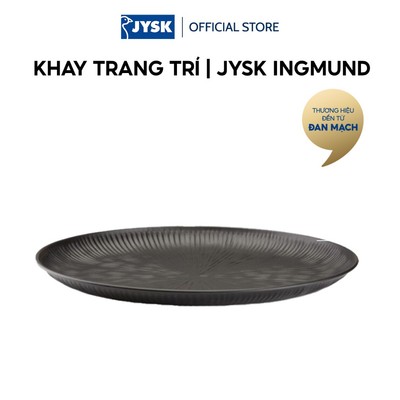 Khay trang trí | JYSK INGMUND | thép | đen | Ø39xC2cm
