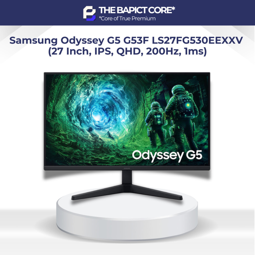 [HỎA TỐC HCM] Màn Hình Gaming Samsung Odyssey G5 G53F LS27FG530EEXXV (27 Inch, IPS, QHD, 200Hz, 1ms)