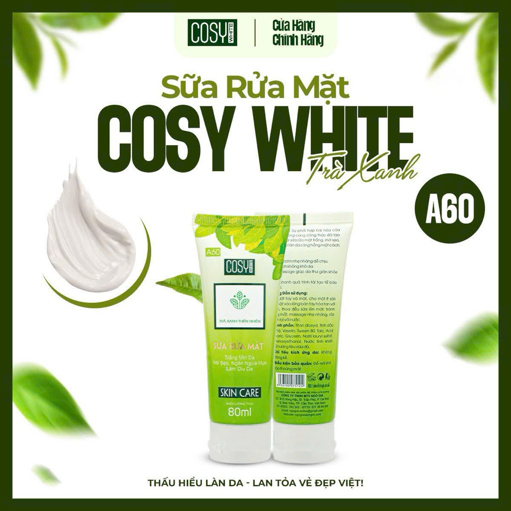 SỮA RỮA MẶT COSY TRÀ XANH