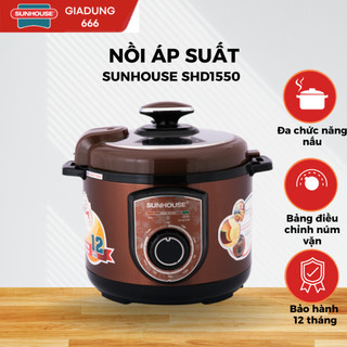 Nồi áp suất điện đa năng sunhouse 5 lit shd1550 cà phê