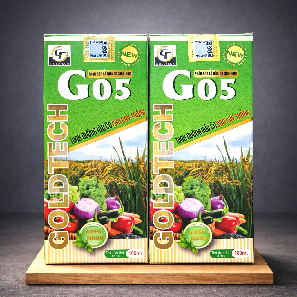 Phân bón G05 (GO5) chai 100ml hữu cơ sinh học của cty GOLDTECH #g05 #go5