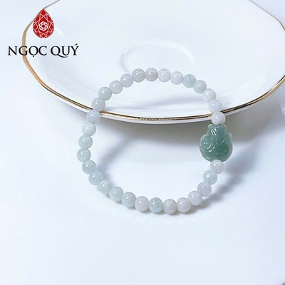 Vòng tay cẩm thạch - Vòng cẩm thạch phối hồ ly type A hạt 6mm - Ngọc Quý
