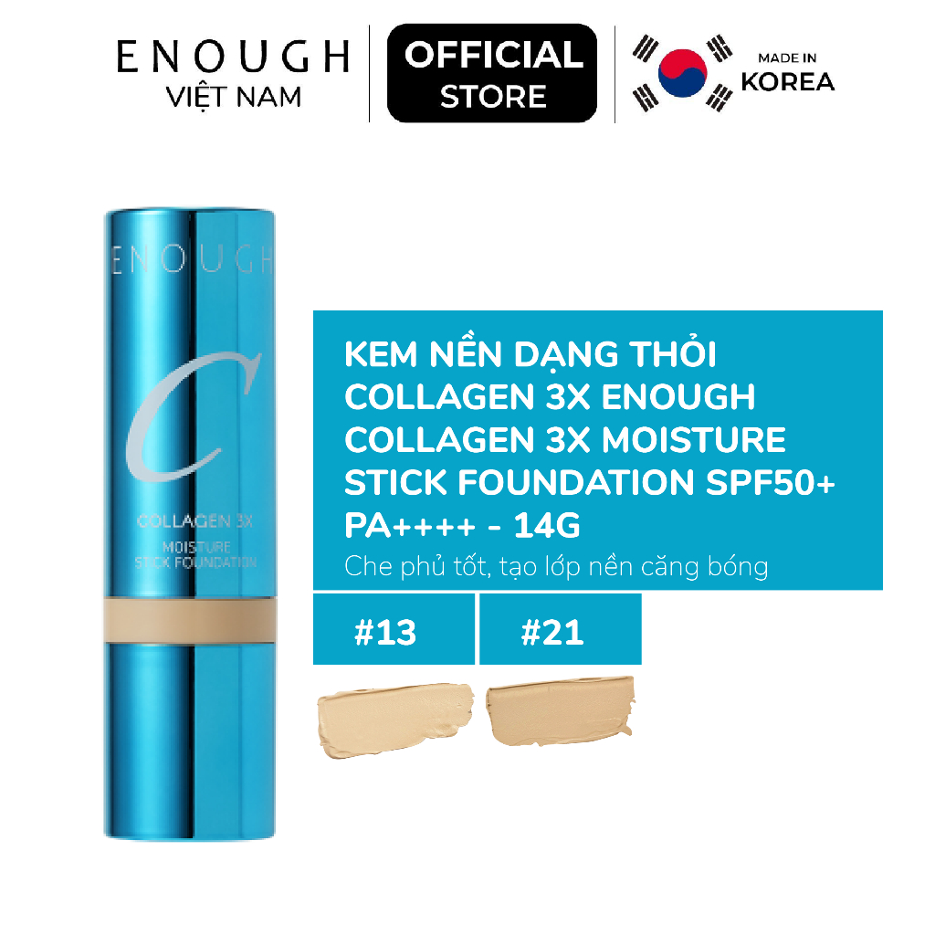 Kem nền dạng thỏi 3X Enough Collagen 3X Moisture Foundation SPF15