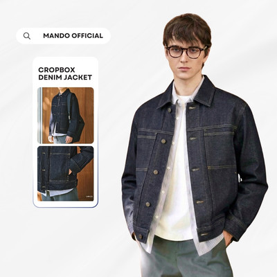 Áo Jacket Cropbox RAW Denim Áo Jean Jacket Phong cách Hàn Quốc MANDO Menswear - JAK027