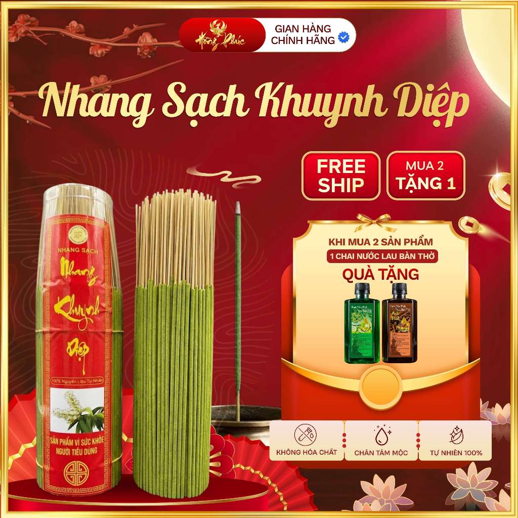 Nhang sạch Khuynh Diệp Anh Phát 100% tự nhiên, thơm phòng dịu nhẹ, giúp đuổi muỗi, khói nhẹ an toàn.