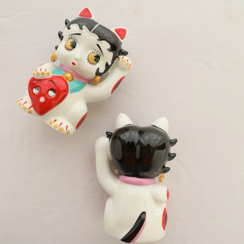 Tượng Gốm Sứ Betty Boop Mèo Thần Tài