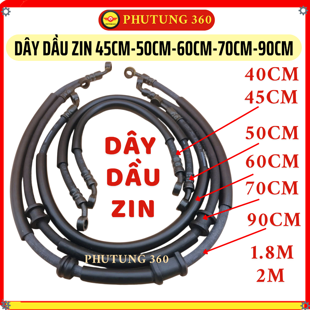 Dây Phanh Dầu Xe Máy Đầu Zin Có Bố Chịu Áp Suất Cao Dây Dầu Thắng Đĩa Trước Sau Cho Wave Sirius Exci