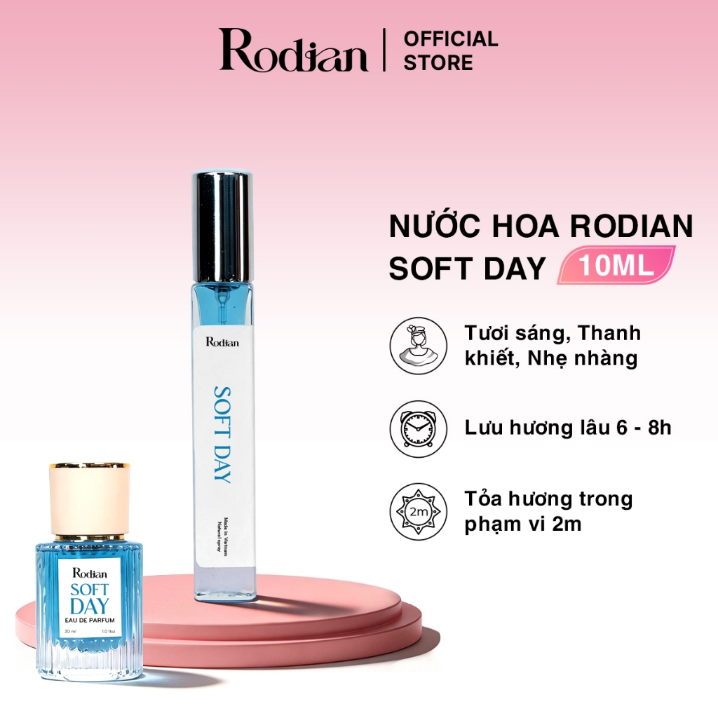 Nước Hoa Nữ Rodian Soft Day 10ml, Lưu Hương Đến 8h