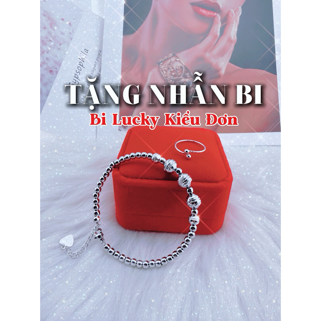 Vòng tay Bi Đơn Lucky. Chất liệu inox không đen. Khoá càng cua hoặc khoá tròn. Ni 48 đến ni 58.