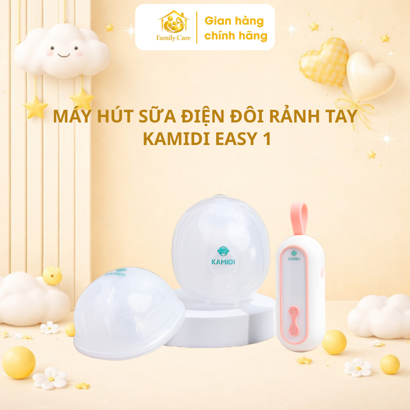 Máy hút sữa điện đôi rảnh tay Kamidi Easy 1 hỗ trợ mẹ – FamilyCare Store