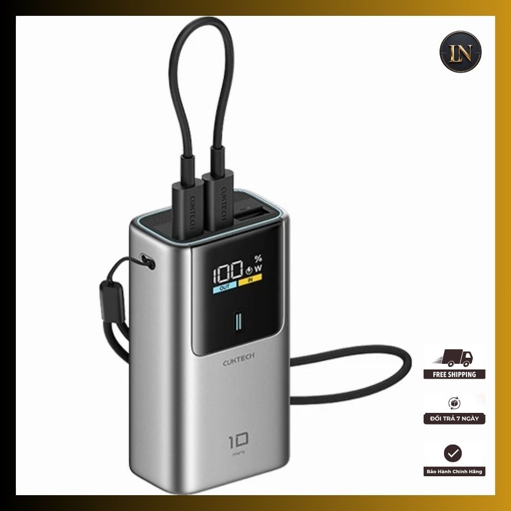 Pin sạc dự phòng Cuktech 10000mAh 55W sạc nhanh mini chính hãng