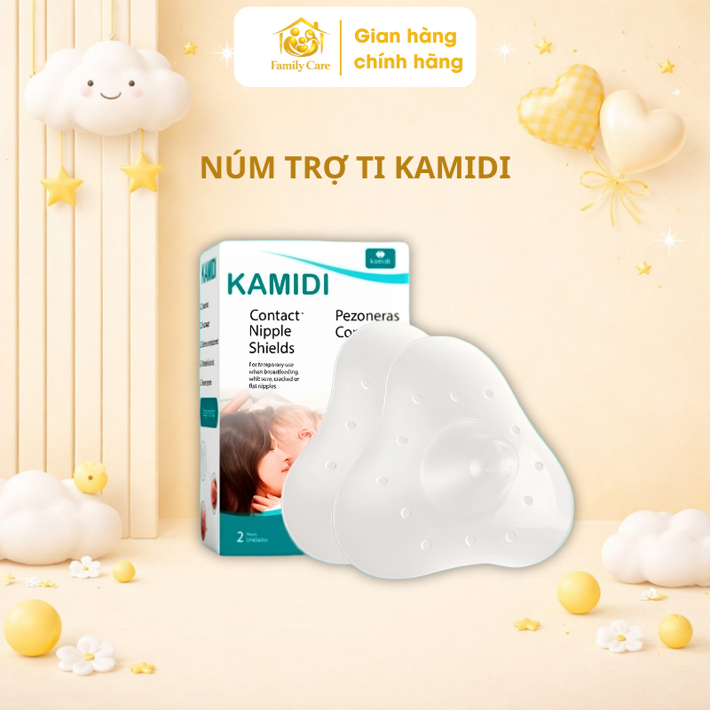 Núm trợ ti Kamidi chất liệu Silicone an toàn cho mẹ – FamilyCare Store