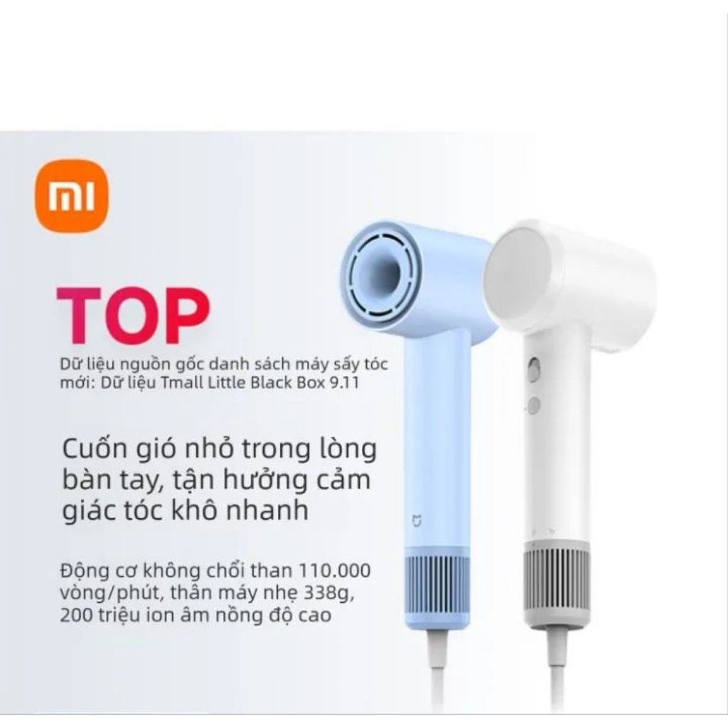 Máy sấy tóc Xiaomi Mijia H501 SE 1800W - Sấy tóc ion âm tốc độ cao 8 chế độ