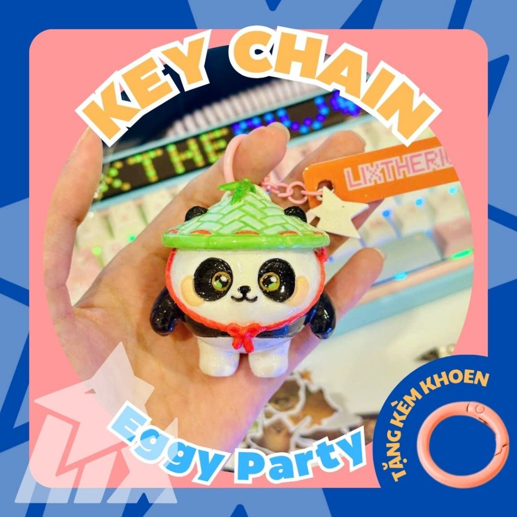 [Lixtheriw shop] Móc Khóa NFC Eggy Party - Phiên Bản Gấu Trúc Panda đáng iu (Fanart) - tặng kèm móc 