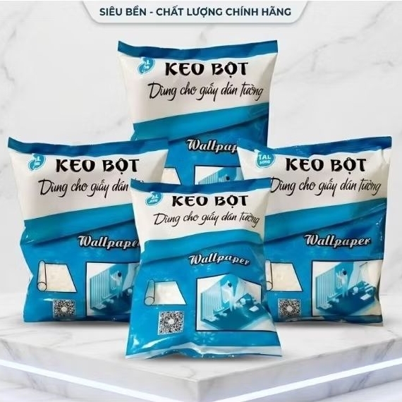 Keo Bột Sinh Học (155G) Dùng Thi Công Giấy Dán Tường, Tranh Dán Tường, VV
