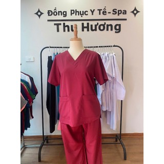 GIÁ XƯỞNG - Đồng phục Spa Vải Lon Co Giãn, Bộ quần áo y tế, Áo blue dược sĩ, Bộ Scrubs bác sĩ, Áo Blouse