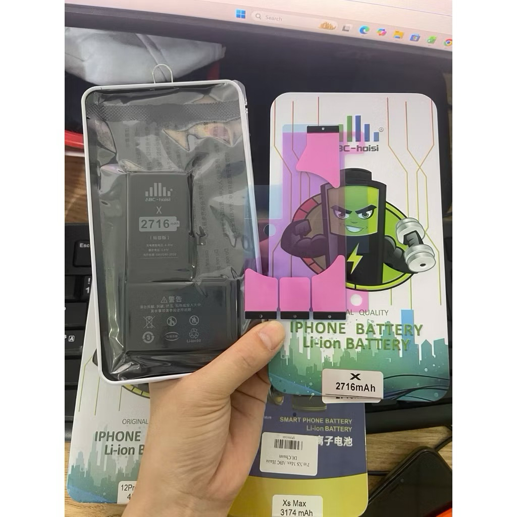 Pin xịn cho iphone X bảo hành lỗi đổi mới