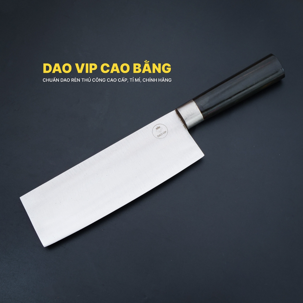 Dao thái thép trắng cao cấp cán gỗ  TKM DAO VIP CAO BẰNG