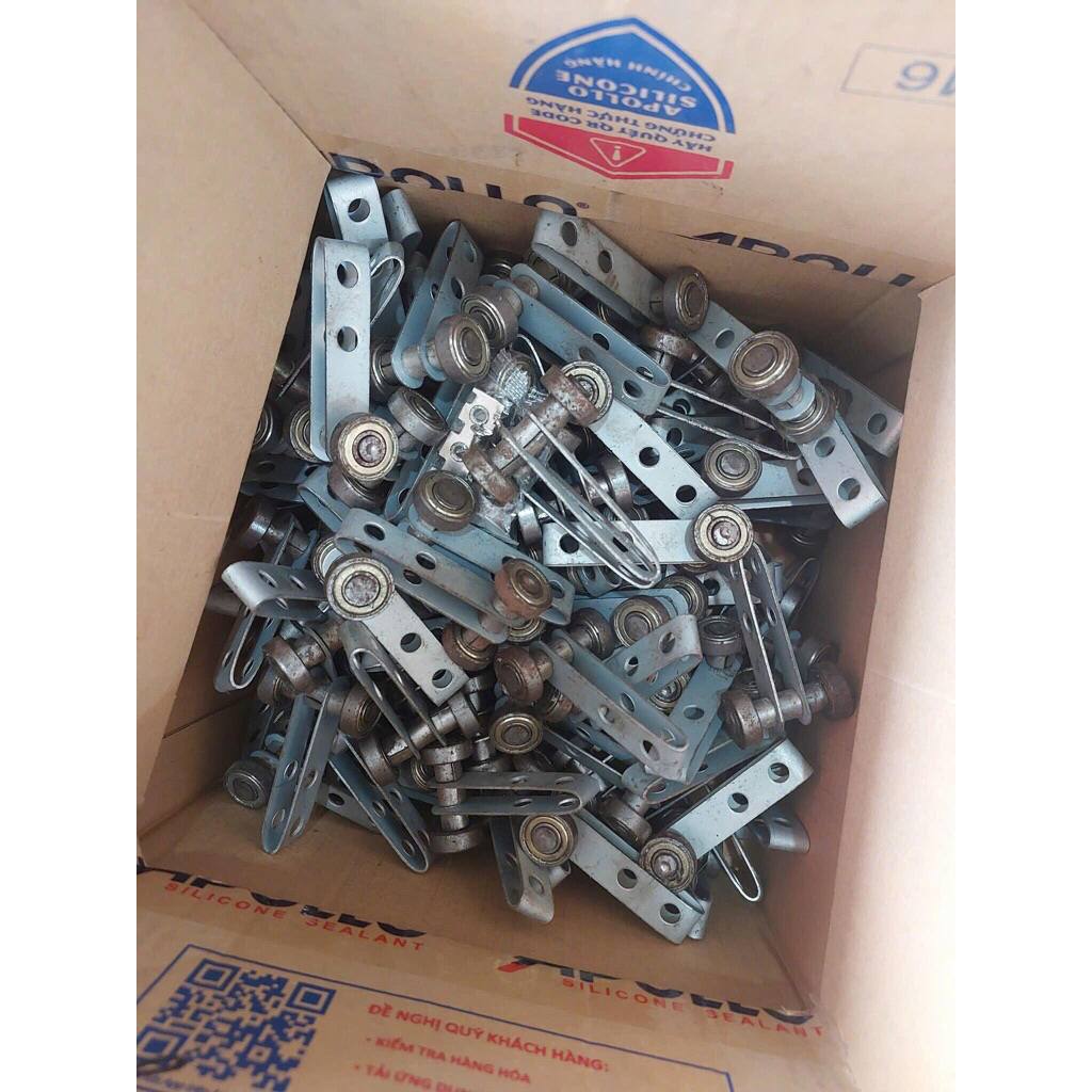 Bi treo cửa lùa, cửa xếp bi Đài Loan 2 bánh