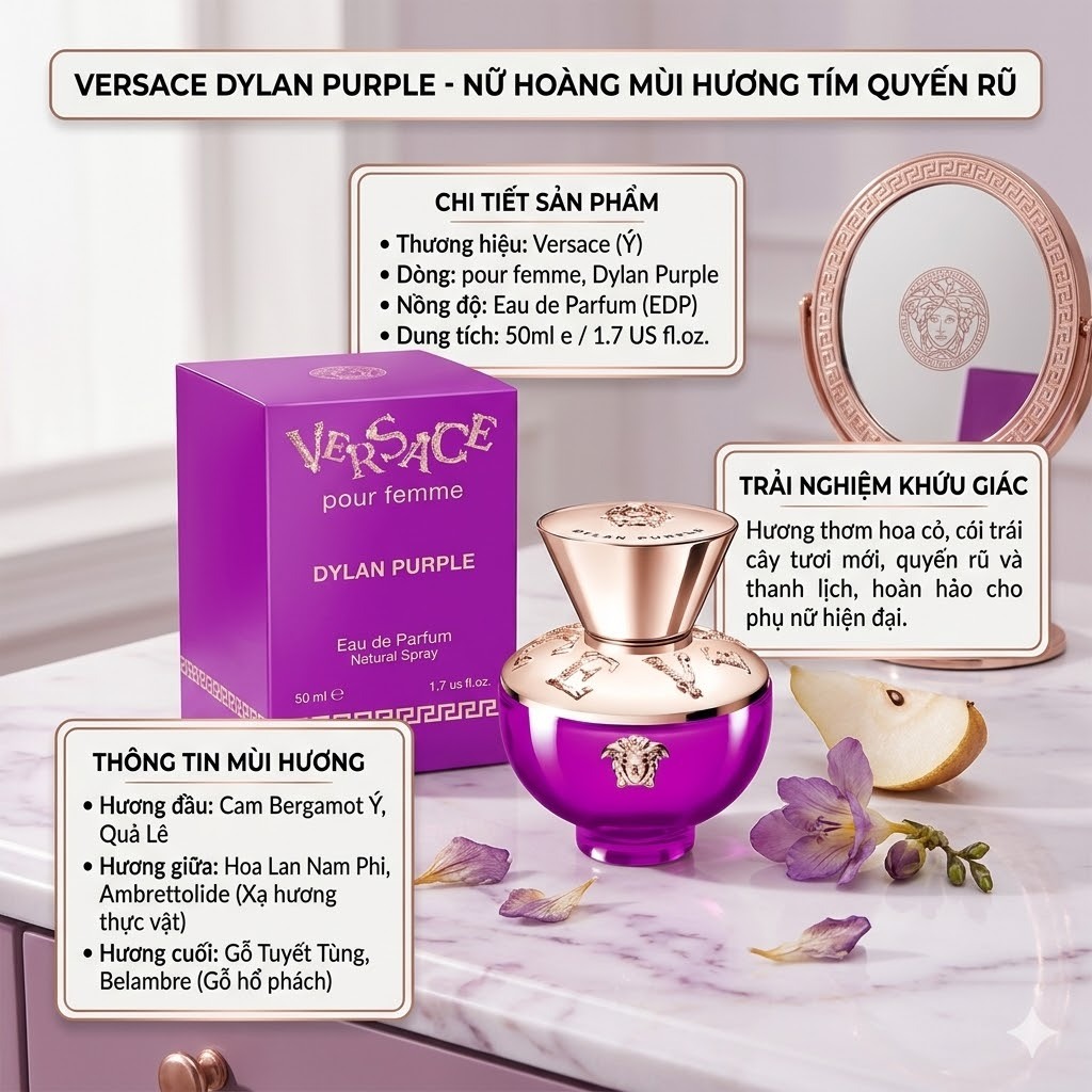 (Chiết) Nước Hoa Nữ Versace Dylan Purple EDP