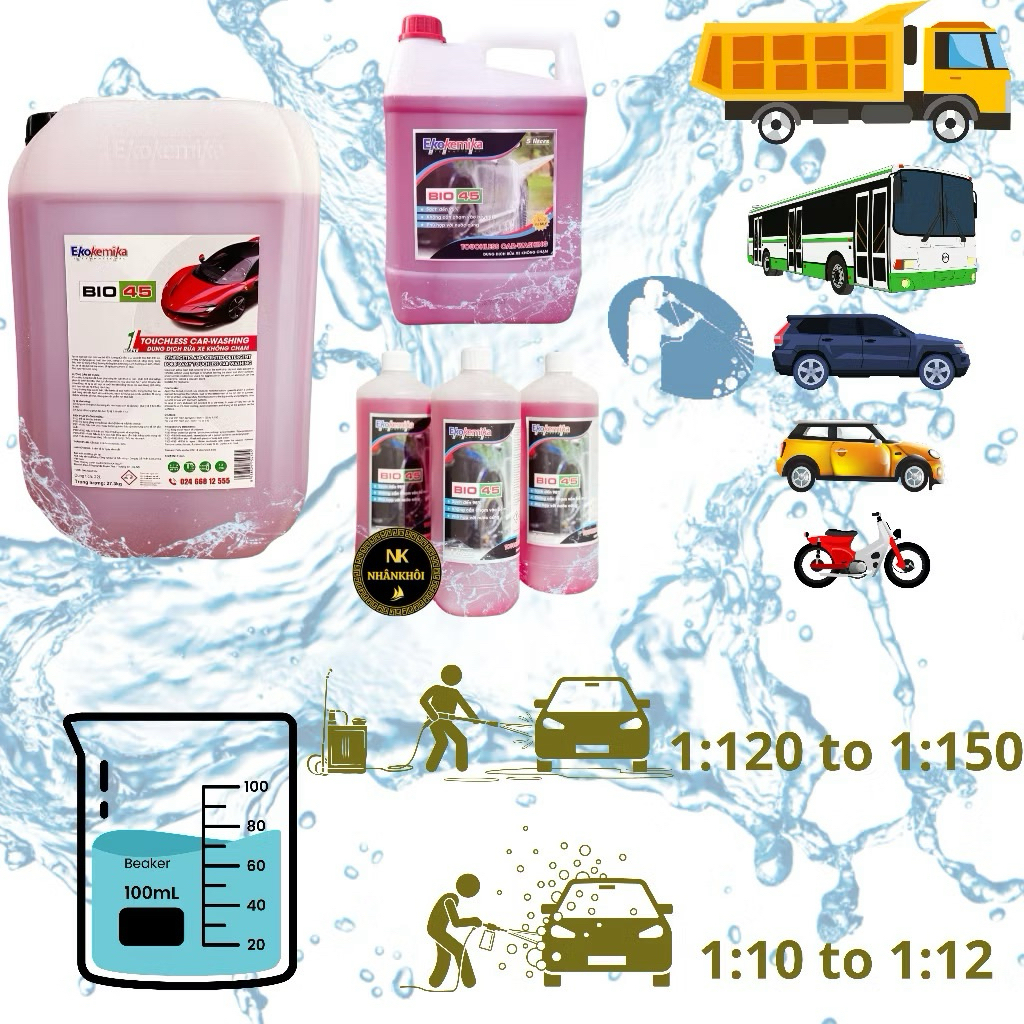 DUNG DỊCH RỬA XE KHÔNG CHẠM BIO 45