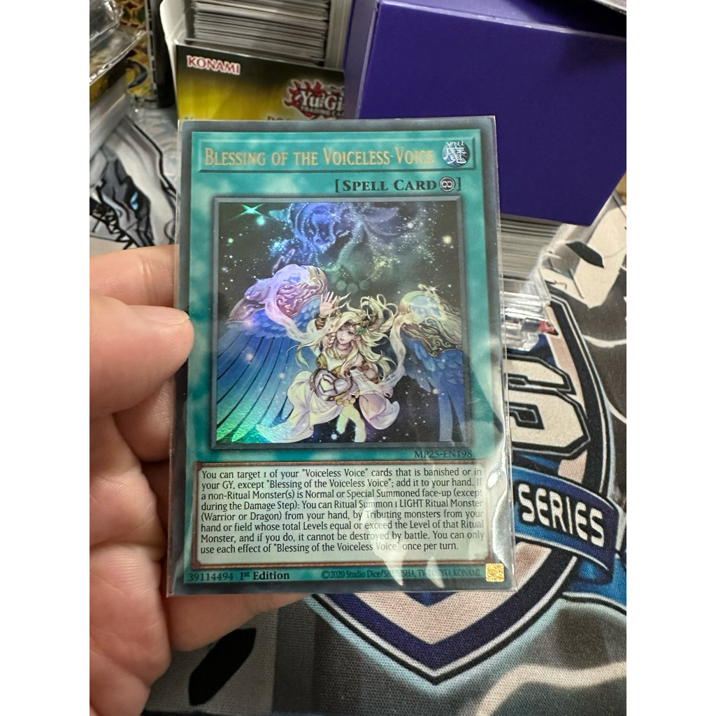 Thẻ bài Yugioh Blessing Of The Voiceless Voice (UR) (Real Card)