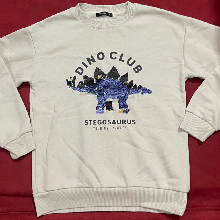 [Auth 80%] Áo nỉ bé trai hiệu TOPTEN KIDS Dino Club size 140 7–9 tuổi 24–30kg
