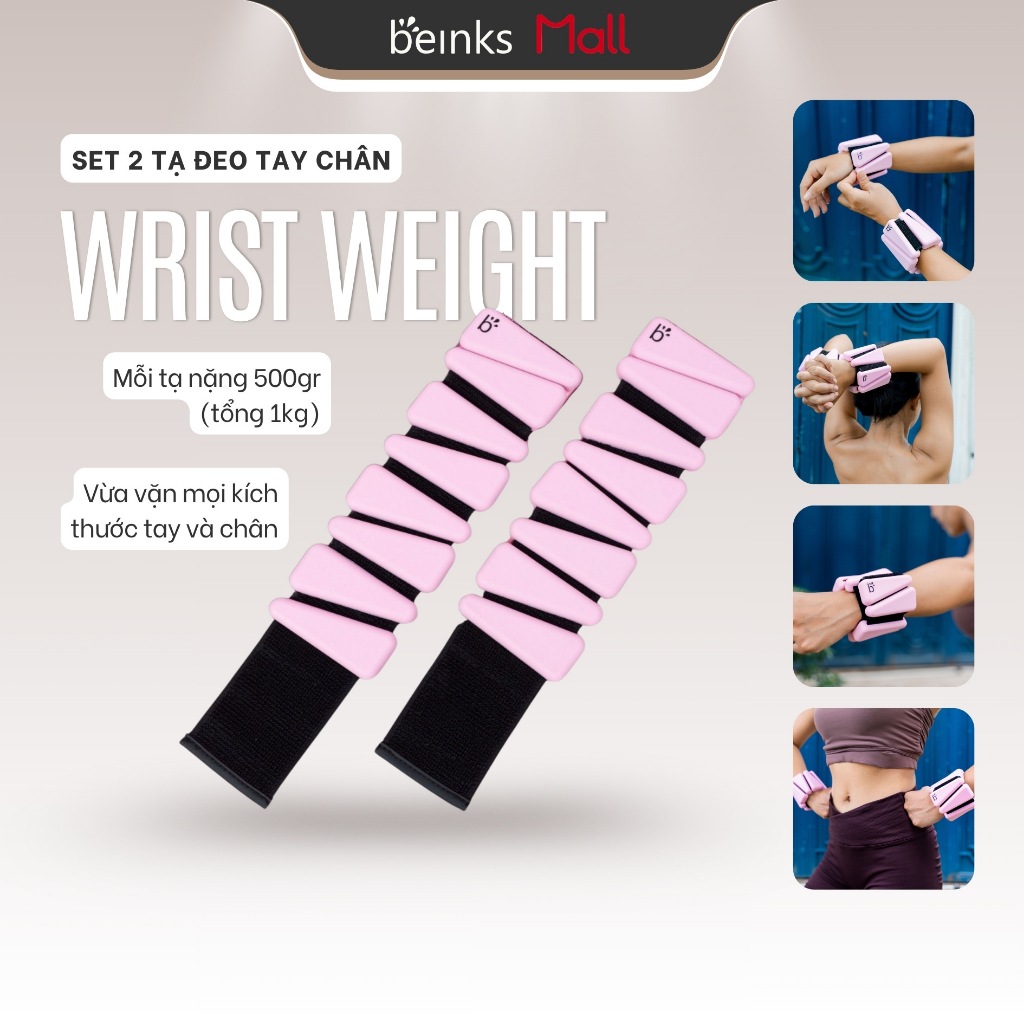 Set 2 tạ đeo tay chân - Beinks Ankle Wrist Weight - Tổng 1kg