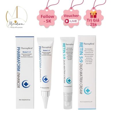 Tinh chất Pharmaform Retinol 1% Enhancer, Retin 5:9 Duo Matrix Cream giúp chống lão hóa, tái tạo da