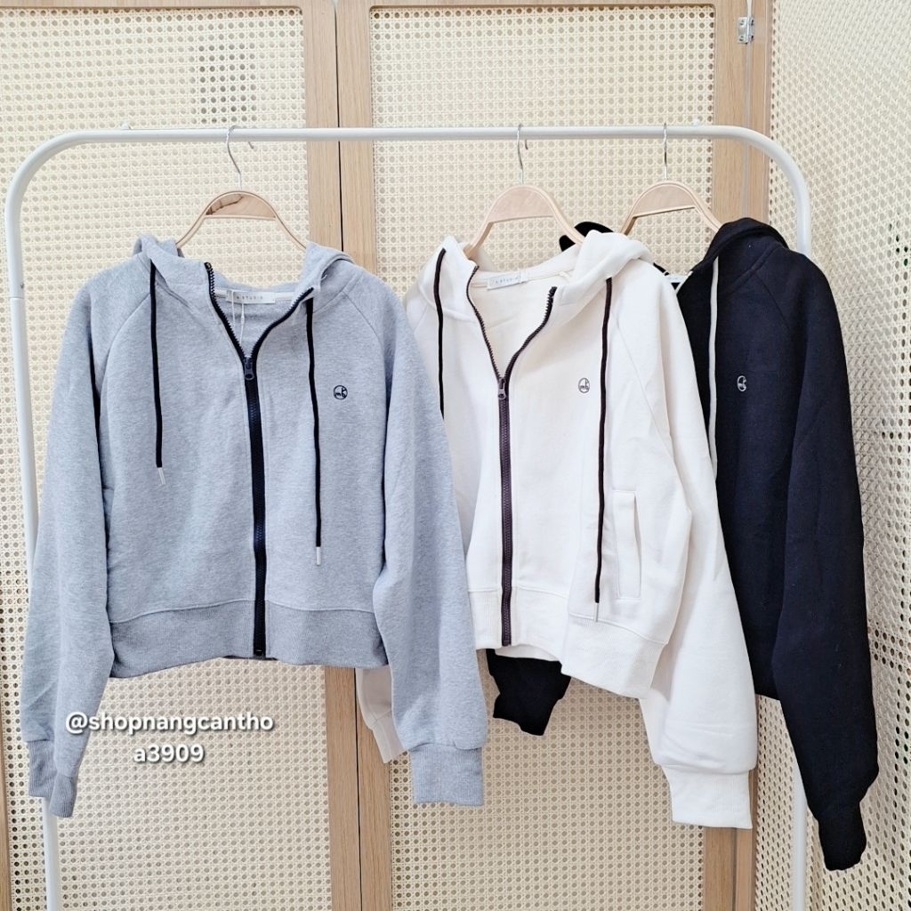 Áo khoác hoodie zip lửng A3909 - Shop Nàng Cần Thơ