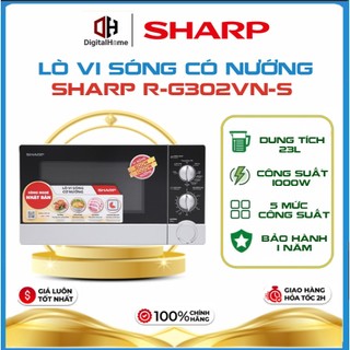 Lò Vi Sóng Có Nướng Sharp R-G302VN-S, Dung Tích 23L,Công Suất 1600W,Bảo Hành Chính Hãng 1 Năm