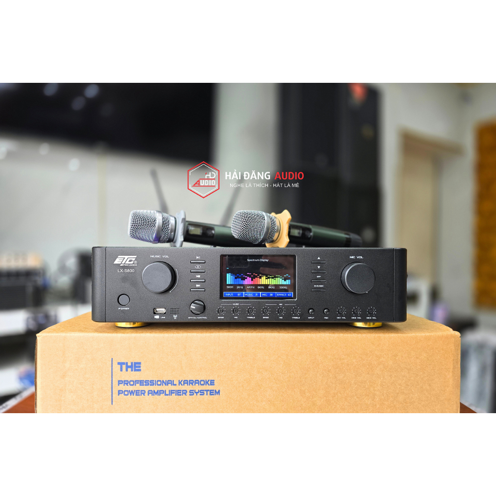 Đẩy liền vang mic ETC LX S800 Tích hợp vang số