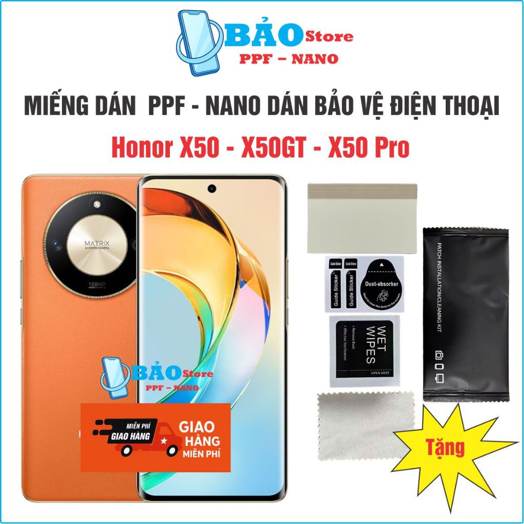 Miếng dán NANO-PPF Honor X50 - X50GT - X50 Pro  bảo vệ điện thoại chống bể màn hình cao cấp