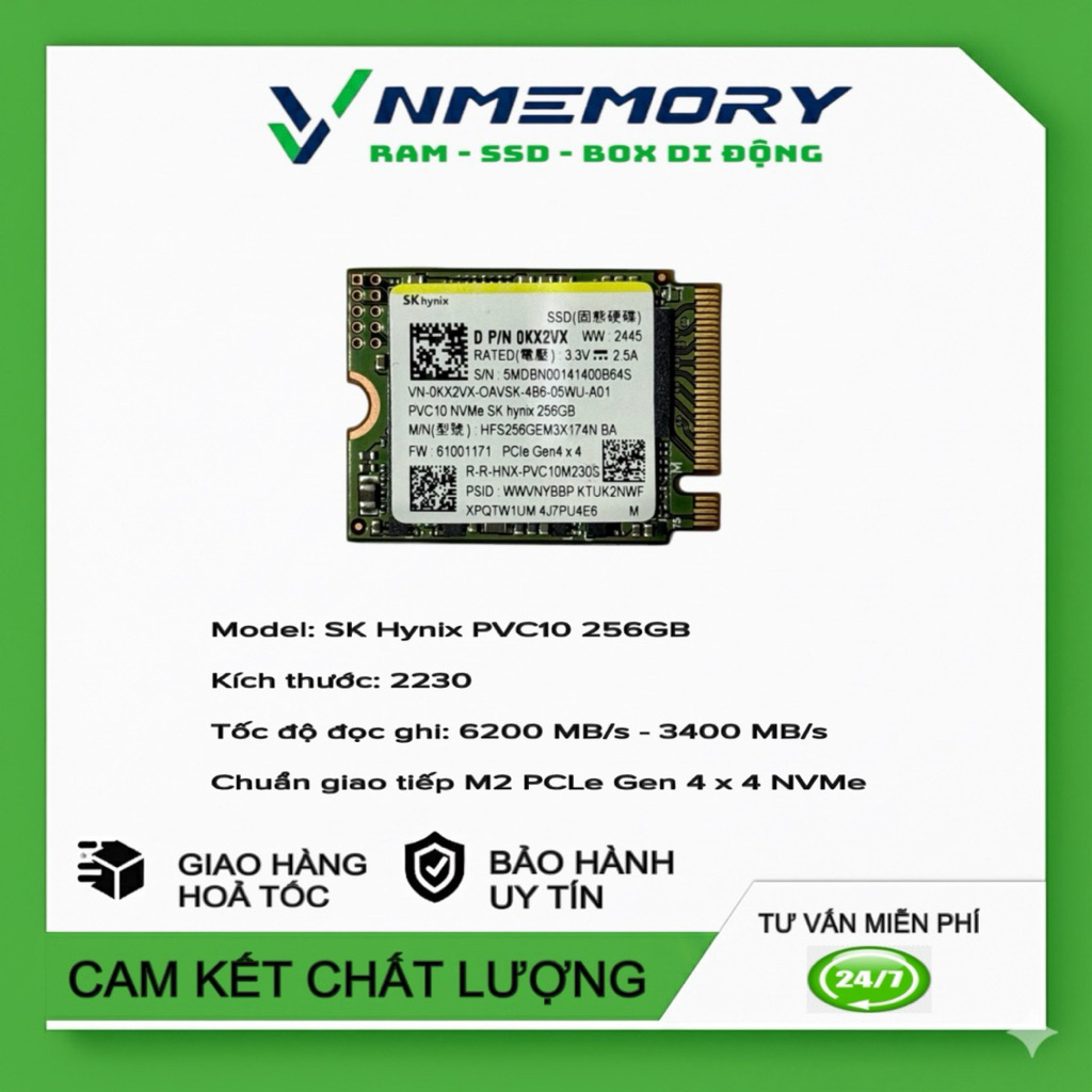 SSD M2 NVMe PCl-e 256GB 2230 GEN 4x4